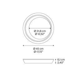 Outlet Tidal 45 LED Deckenleuchte Deckenleuchten|Flur