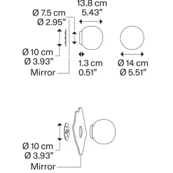 Outlet Volum Spiegelleuchte Badezimmer|Wandleuchten
