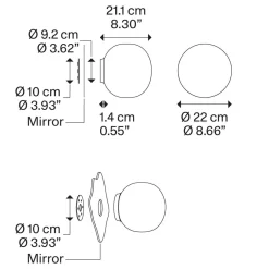 Outlet Volum Spiegelleuchte Badezimmer|Wandleuchten