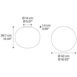 Hot Volum Wand- / Deckenleuchte Flur|Badezimmer
