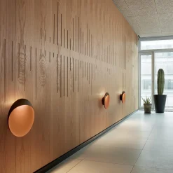 Online Flindt LED Wandleuchte, Ø: 30 cm Hauseingänge|Fassaden