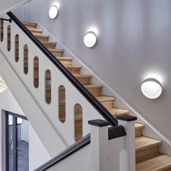 Online Flindt LED Wandleuchte, Ø: 30 cm Hauseingänge|Fassaden