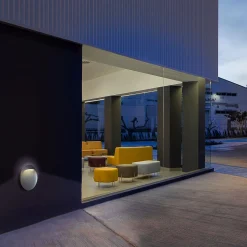 Online Flindt LED Wandleuchte, Ø: 30 cm Hauseingänge|Fassaden