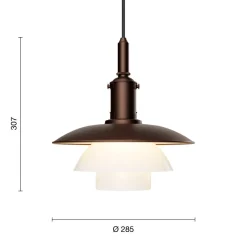 Online PH 3/3 Aged Brass Opal Pendelleuchte Küche|Flur