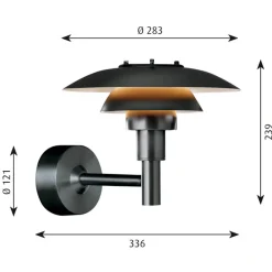 New PH 3-2½ Wandleuchte Hauseingänge|Fassaden
