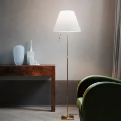 Costanza Terra Teleskop mit Touchdimmer, Messing Schlafzimmer|Stehleuchten