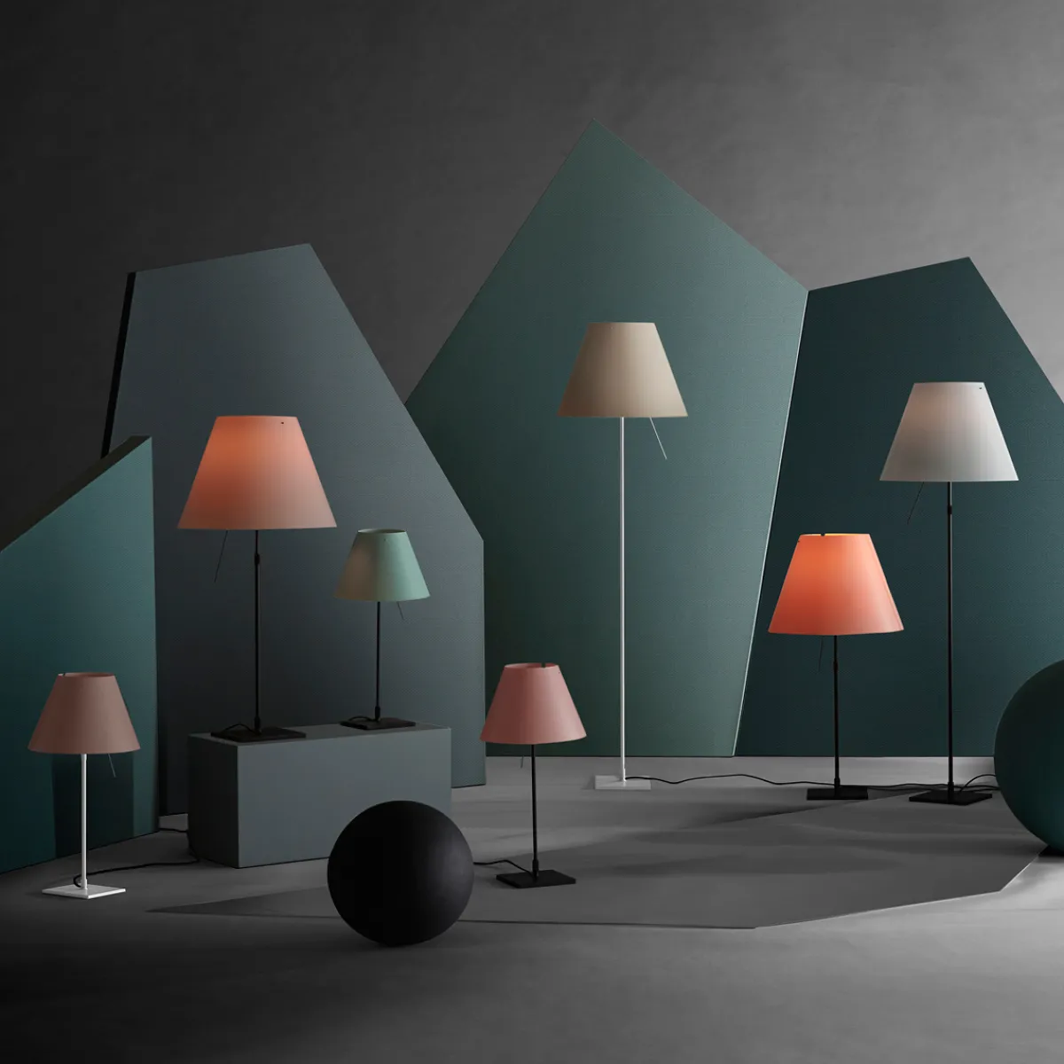 Clearance Costanza Terra Teleskop mit Touchdimmer, schwarz Wohnzimmer|Schlafzimmer