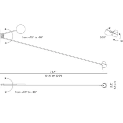 Clearance Counterbalance LED Parete Wandleuchten