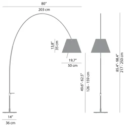 Hot Lady Costanza Terra mit Dimmer Stehleuchten|Wohnzimmer
