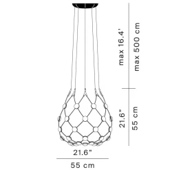 Discount Mesh LED Sospensione, mit Casambi Hotellerie|Gastronomie