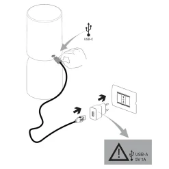 New USB-Adapter 5V 2,4A für Nui mini & Flia Ladegeräte