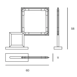 Clearance Quadro LED Tischleuchte Hotellerie|Tischleuchten