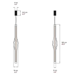 Online Dune Vertical LED Pendelleuchte Hotellerie|Pendelleuchten