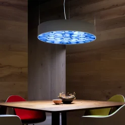 New Spiro Medium LED Pendelleuchte, äußerer Schirm: weiß Hotellerie|Gastronomie