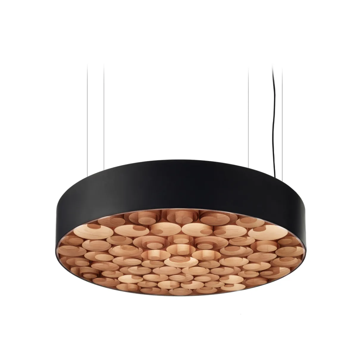 Hot Spiro Medium LED Pendelleuchte, äußerer Schirm: schwarz Pendelleuchten|Wohnzimmer