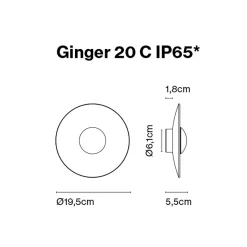 Hot Ginger 20C IP65 LED Wand- / Deckenleuchte Wandleuchten|Deckenleuchten