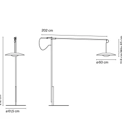 Clearance Ginger XXL 60 LED Stehleuchte Essbereiche|Stehleuchten