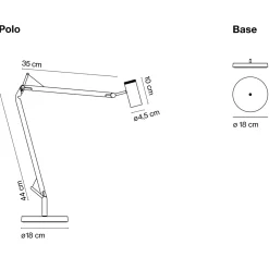 Outlet Polo LED Tischleuchte Tischleuchten