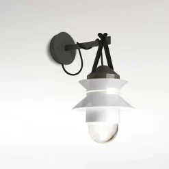 Hot Santorini Wandleuchte mit Wandhaken und Anschluss IP65 Terrassen|Hauseingänge