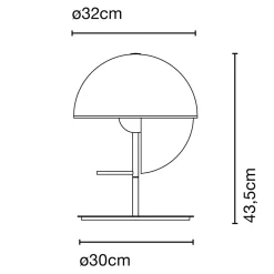 Hot Theia M LED Tischleuchte, Abverkaufsware (OVP geöffnet) Tischleuchten|Schlafzimmer
