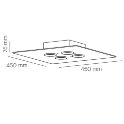 New Equal Deckenleuchte, 45 x 45 cm Deckenleuchten|Flur