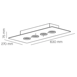 Clearance Equal Deckenleuchte, 63 x 27 cm Deckenleuchten|Flur