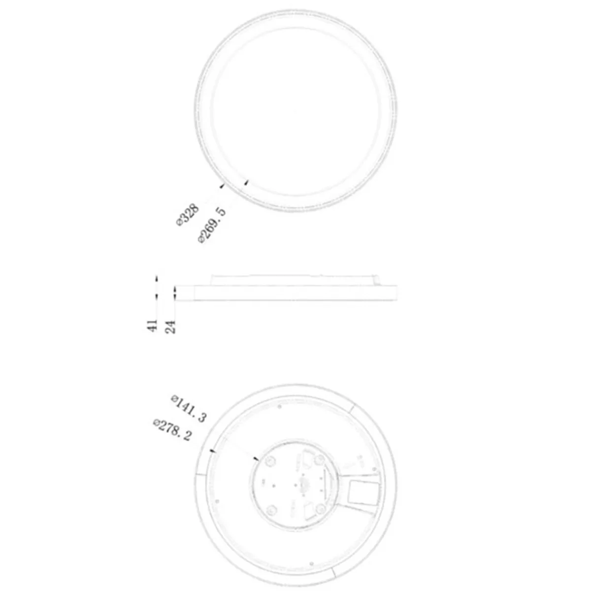 Outlet Ambienta LED Wand- / Deckenleuchte, Ø: 33 cm Flur|Wandleuchten