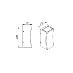 New Curveline LED Wandleuchte Wandleuchten
