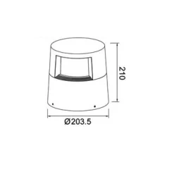Discount Mini LED Pollerleuchte, B-Ware Stehleuchten