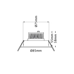 Best MOBiDIM COB Style IP65 R LED Einbaustrahler, Dim-to-Warm Strahler|Einbauleuchten