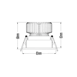 Best MOBiDIM COB Style IP65 R 7,4 W LED Einbaustrahler Strahler & Scheinwerfer|Deckenleuchten