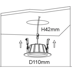 Outlet MOBiDIM SMD IP44 R110 13 W LED Einbaustrahler, Colorswitch Strahler|Einbauleuchten