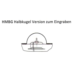 New Halbkugel HMBG mit Eingrabsockel Dekorative Leuchten|Bodenleuchten