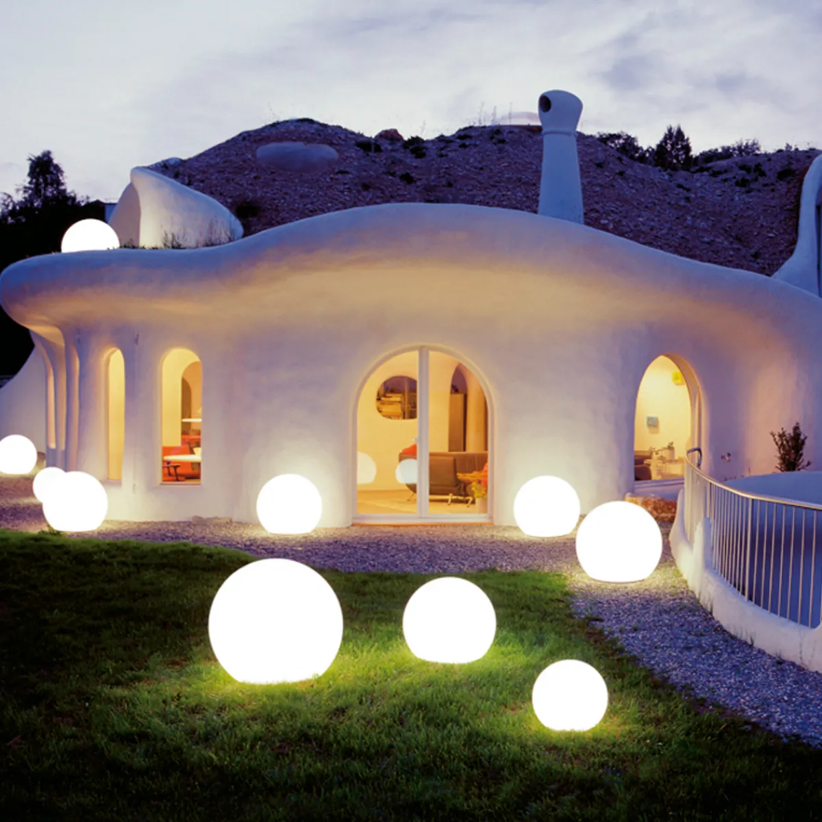 Outlet Vollkugel MBG mit Eingrabsockel Dekorative Leuchten|Bodenleuchten