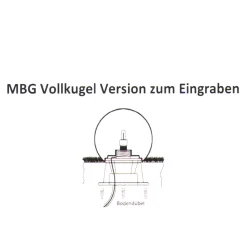 Outlet Vollkugel MBG mit Eingrabsockel Dekorative Leuchten|Bodenleuchten