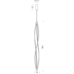Online In The Wind Vertical LED Sospensione Pendelleuchten|Flur