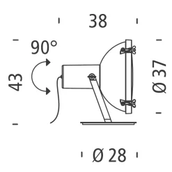 Hot Projecteur 365 Terra Stehleuchten|Flur