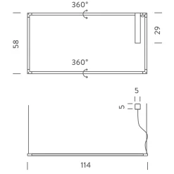 New Spigolo Horizontal LED Sospensione Pendelleuchten