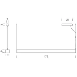 Outlet Tru Horizontal Down & Down Sospensione Pendelleuchten