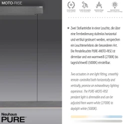 Discount PURE Moto-Rise LED Pendelleuchte mit e-SLIDE, e-LIFT und CCT Küche|Essbereiche
