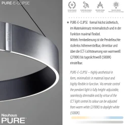 New PURE E-Clipse LED Pendelleuchte mit e-LIFT und CCT Küche|Essbereiche