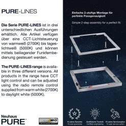 Outlet PURE Lines Straight LED Deckenleuchte mit CCT Flur|Deckenleuchten