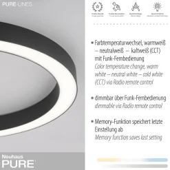 New PURE Lines Round LED Deckenleuchte mit CCT Deckenleuchten|Schlafzimmer