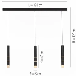 Online PURE Vega LED Pendelleuchte, 3-flg. Essbereiche|Pendelleuchten