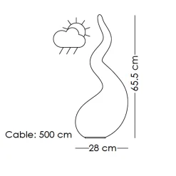 Best Alien easy Outdoor Steh- / Tischleuchte Terrassen|Dekorative Leuchten