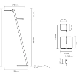 Roxxane Leggera 101 CL LED Akkustehleuchte, mit Magnetic Dock Gadgets & Technik|Schlafzimmer