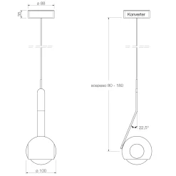 Best io 3d sospeso fix up C LED Pendelleuchte, 2700 K Pendelleuchten