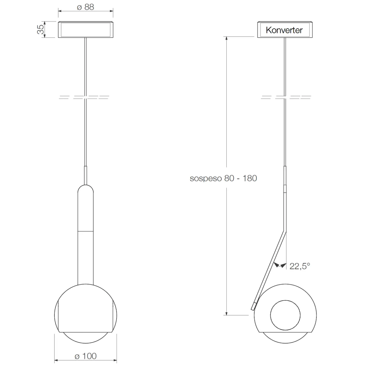 Best io 3d sospeso fix up C LED Pendelleuchte, 2700 K Pendelleuchten