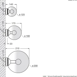 Outlet Luna scura up LED Wandleuchte Wohnzimmer|Schlafzimmer