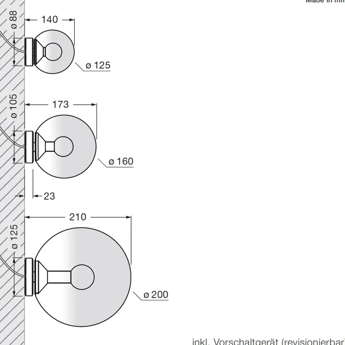 Outlet Luna scura up LED Wandleuchte Wohnzimmer|Schlafzimmer